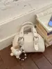Bolso de Mano con Cesta de Diseño de Nicho en Forma de Media Luna Coreano, Bolso de Mano de Moda Tendencia, Bolso de Hombro, Bolso Cruzado para Mujer, Color Caramelo