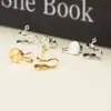 Acessórios de Brinco Clip-On Suporte para Espiral de Mosquito Banhado a Ouro Cobre, Brincos Redondos Espirais Não Perfurados, Bases para Brinco de Pérola DIY, Exclusivamente para Vendas Transfronteiriças