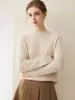 Nuevo Suéter 100% Cachemir Puro Otoño/Invierno 2026 para Mujer, Cuello Medio Alto, Corte Holgado, Jersey Adelgazante, Tejido de Estilo Suave