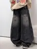 Novedad Otoño Jeans para Niños Ropa Infantil Niños Niños Estudiantes de Secundaria Versátiles Pantalones Largos de Mezclilla Pantalones Infantiles Modernos