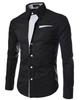 Comercio exterior al por mayor Camisa de moda para hombre EBAY nueva corte slim británico camisa de manga larga para hombre YF140