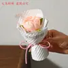 Pequeño Ramo de Flores Artificiales, Ramo de Peonías Individual, Flores de Seda Terminadas, Flores Hechas a Mano para Decoración de Regalo, Venta al Por Mayor Transfronteriza, Recuerdos