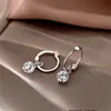 Alta Calidad Plata de Ley 925 Aguja Pendientes de Aro con Diamantes Brillantes Pendientes de Botón de Nicho Pendientes Nuevos de Moda 2025 Accesorios para Orejas de Verano