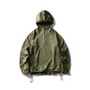 Sudadera con Capucha Deportiva de Empalme de Secado Rápido Anti-Sol Ropa para la Piel Hombres Otoño Holgada Estilo Montaña Americano Top para Correr al Aire Libre