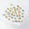 CCB Estrella de Cinco Puntas Chapada en Oro Estrella Dorada Cuentas Espaciadoras de Corazón Accesorios para Joyería de Collares Pulseras Pendientes DIY