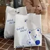 Repostería Pastel Panadería Plástico Portátil Bolsa de Empaque para Llevar Ensalada Desechable Alimentos Transparente Empaque Al Por Mayor