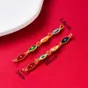 2026 Nuevo Aleación Goteo de Aceite Estilo Antiguo Año Nuevo Arena Oro Colgante Pulsera Cadena de Extensión Chapada en Oro Accesorios de Joyería DIY