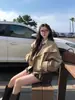 Cortavientos Corto Acolchado de Algodón Engrosado de Doble Botonadura con Cuello Alto para Mujer Invierno Nuevo Estilo Chaqueta de Estilo Británico de Gama Alta Abrigo de Algodón