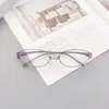 Óculos Cat-Eye Novos de 2026 com um Estilo Tecnológico Futurista Único, Armação Fina de Metal Estilosa, Óculos da Moda Sem Grau
