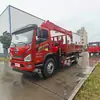 Guindaste Hidráulico de Lança Reta de 8 Toneladas Montado em Caminhão com Bomba Dupla para Levantamento e Manuseio de Materiais de Construção em Minas Caminhão Guindaste Montado em Caminhão