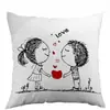 Temu Transfronterizo 2026 Nueva Funda de Almohada para el Día de San Valentín Funda de Cojín Estampada Decoración para Fiesta Festiva Funda de Almohada Cuadrada