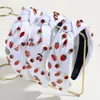 Moda Europea y Americana Nueva Diadema Ancha Nudada, Diadema de Lujo Ligero con Pedrería de Fresa Limón Cereza, Accesorio para el Cabello para Salir