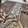 Jardim de villa de parque formato pátio caminho de pedra piso produtos de concreto texturizado molde de pavimentação de cimento
