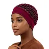 Pañuelo para el cabello de punto hueco de rayas anchas, gorra neta para peluca, gorra base elástica, cubierta para el cabello transpirable