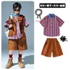 Ropa de Moda Hip-Hop para Niños Traje de Chaleco Hip-Hop Ropa de Moda Genial Estilo Británico para Niños Camisa de Espectáculo para Niñas Ropa de Actuación