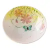 Porta-xícara de chá de cerâmica com margaridas de primavera pintadas à mão Bandeja simples para preparo a seco Prato para petiscos de chá Acessórios para conjunto de chá Kung Fu Suporte para Gaiwan