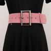 Estilo Coreano Simples Elegante Fivela de Pino Prateada Cinto Anti-Camurça Camurça Cinto de Camurça Feminino Dupla Face Duas Camadas Vedação de Cintura de Couro Bovino