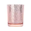 Copo de Vela Perfumada Galvanizado em Estoque, Suporte de Vela Estrelado de Vidro Dourado, Presente de Aniversário, Ornamento de Fragrância para Decoração de Casa