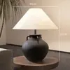Ornamento de Vento Silencioso Estilo Japonês Sala de Estar Estudo Luminária de Cabeceira Pote de Porcelana Feito à Mão Vasos de Flores Luminária de Mesa de Cerâmica para Hotel Pousada