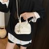Bolsa Satchel de Nicho com Laço para Mulheres 2025 Nova Moda Primavera e Verão Bolsa Concha com Textura Bolsa Transversal Versátil
