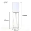 Botella Transparente de Pared Gruesa de PETG para Loción 30-120ml Botella Atomizadora de Perfume y Tónico Botella Cuadrada con Bomba de Presión