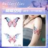 Tatuaje Adhesivo de Mariposa de Color para Mujer Impermeable Larga Duración Dopamina Sueño Pequeño Adhesivo Fresco Brazo Clavícula Brazo Pintado