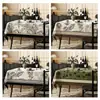 Toalha de Mesa Vintage Estilo Francês com Toque de Luxo Leve e de Alta Qualidade, Impermeável, à Prova de Óleo, Lavável, Retangular para Mesa de Centro, Melhora o Ambiente