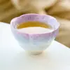 Taza de Té Minimalista con Esmalte de Cristal Degradado, Taza Pequeña de Cerámica para Maestro, Taza de Degustación para Oficina, Alto Valor Estético, Taza de la Fortuna