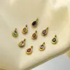 Acessórios de Joias Artesanais Personalizados em Aço Inoxidável com Pedra de Nascimento e Zircônia Banhada a Ouro 18K para Colar Pingente DIY