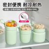 Pote de Iogurte de Camada Dupla, Pote Refrigerado para Aveia na Geladeira, Copo para Milkshake Overnight, Pote de Café da Manhã com Cereais Multigrãos com Colher