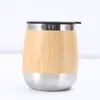 Garrafa Térmica Shell de Bambu Copo de Água para Carro Copo de Bambu Copo de Café de Aço Inoxidável Portátil Atacado Montado no Carro Portátil