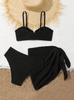 2025 Europeo y americano Nuevo en stock Bikini Traje de baño de tres piezas sexy para mujeres Transfronterizo
