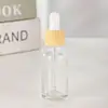 Garrafas de vidro transparente para óleos essenciais para atacado transfronteiriço com conta-gotas de borracha 5-120ml conta-gotas dispensador de óleo essencial garrafas de vidro vazias