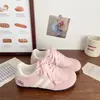 Tenis de Entrenamiento Populares de Cuero Rosa para Mujer 2025 Otoño Nuevo Chic Nicho Estilo Coreano Versátiles Zapatos Deportivos Blancos