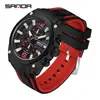Reloj de Cuarzo para Hombre de Moda Popular Transmisión en Vivo Marca Sanda Casual y Versátil Tres Ojos Seis Agujas Luminoso Resistente al Agua Reloj para Hombre