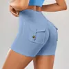Shorts de Yoga para Trabalho de Venda Quente Transfronteiriço Cintura Alta Levanta Bumbum Justo Toque Nu Calças Esportivas de Academia Secagem Rápida