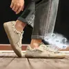 Tênis de Treino Alemão Bordado para Homens, Novo Estilo Primavera, Tênis Casuais Versáteis, Tênis de Lona Tendência, Tênis Baixos para Homens