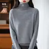 Suéter de cuello alto para mujer, Nuevo suéter de alto contraste Otoño/Invierno, Suéter de punto de manga larga para mujer, Top base listo para usar de otoño
