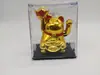 Nuevo gato que saluda de 2 pulgadas con energía solar, lindo adorno para coche, decoración para hornear pasteles