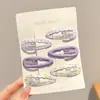 Pinza para el Cabello Floral con Forma de Gota de Agua Color Dopamina para Niñas y Bebés, Pinza Lateral para Flequillo, Accesorio para el Cabello Bb Clip para la Frente