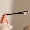 Grampo elegante e versátil de ginkgo para cabelos finos, grampo em U de nicho para a parte de trás da cabeça, grampo em forma de crescente