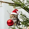 Colgante Creativo de Gatito para Coche, Colgante para Mochila, Decoración Navideña para el Hogar, Regalo