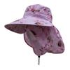 Sombrero de sol de ala ancha para primavera y verano, sombrero de sol para secado al aire libre en granja, sombrero de sol con protección solar para ciclismo, sombrero de té con máscara a prueba de polvo para mujer