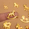 Colgante de Pony de Dibujos Animados Estilo Chino Caballo del Zodiaco Gota de Aceite Accesorios Pulsera Collar Colgante Hecho a Mano DIY Material Fabricante Lote