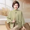 Ropa de maternidad otoño e invierno talla grande nuevo suéter de punto elegante para mediana edad y mayores moderno elegante capa base conjunto versátil de dos piezas