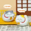 Gato de Desenho Animado Chocalho Estação de Trabalho de Escritório Descompressão Enfeites de Gatinho Gato da Sorte Decoração de Mesa Boneca Presente