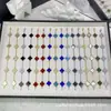 Pulsera de trébol de cinco hojas de alta gama, chapada en oro V de alta calidad con oro de 18 quilates, unisex, versátil, elegante y lujosa
