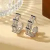 Venta Caliente Transfronteriza Pendientes de Cobre de Gama Alta Ecológicos Pendientes Tachonados con Pedrería Aros para Orejas Versión Alta Temperamento Personalidad Adornos para Orejas