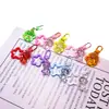 Llavero de oso estrella de cinco puntas ins, colgante de oreja colorido de estrella acrílica, decoración de bolso, accesorios de cuentas al por mayor