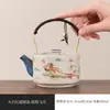 Firestone Rojo Cielo Volador Dunhuang Kung Fu Juego de Té Cerámica Tazas de Té Domésticas Tazas de Té Tazas de Maestro Tetera Antiescaldante con Asa
